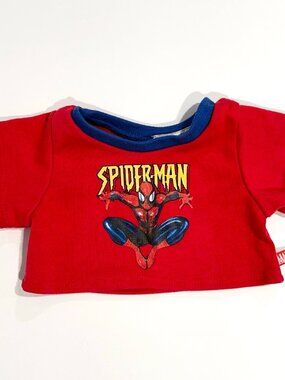Build-A-Bear Workshop Authentic Marvel Spider-man Ringer Graphic T-Shirt